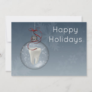 Cartões de natal de Dentista Azul