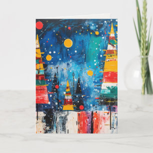 Cartões de natal de design abstratos