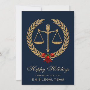 Cartões de natal de empresas de direito