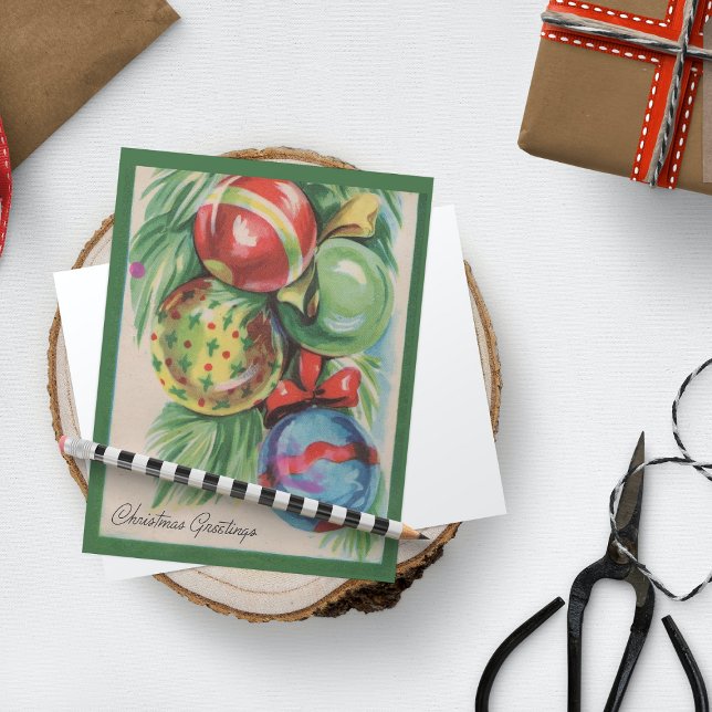 Cartões de natal de esfera de ramificação da pinça (Criador carregado)