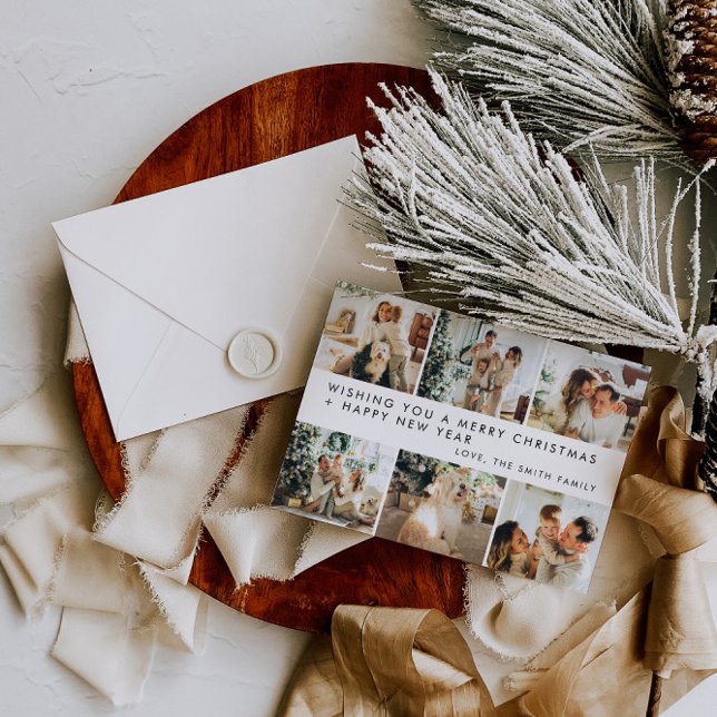 Cartões de Natal de Família Minimalista Moderna (Criador carregado)