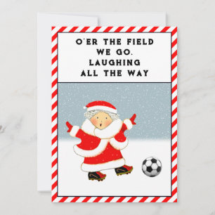 Cartões de Natal de Férias de Futebol