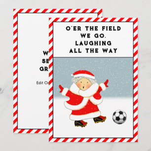 Cartões de Natal de Férias de Futebol