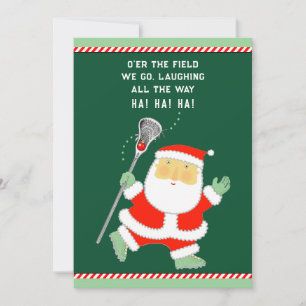 Cartões de Natal de Férias de Lacrosse