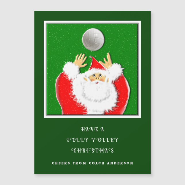Cartões de Natal de Férias de Volei (Frente)