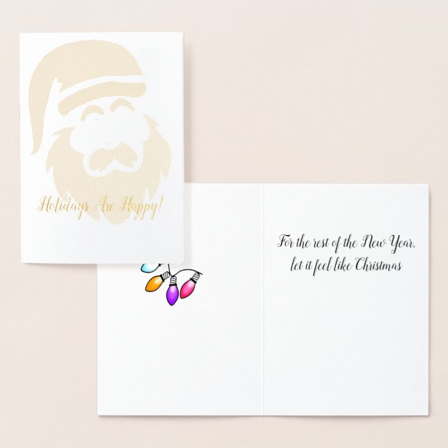 Cartões de natal de Foil Santa Claus (Exibição)