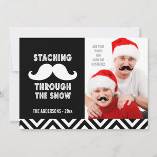 Cartões de natal DE FOTOGRAFIA DE MUSTACHE DIVERT