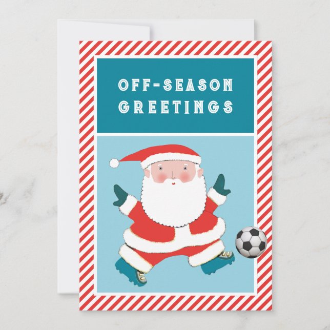 Cartões de Natal de Futebol (Frente)