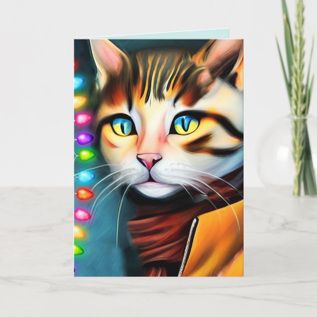 CARTÕES DE NATAL DE GATO PARA IRMÃO (Frente)