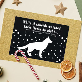 Cartões de natal de German shepherd B&W modernos