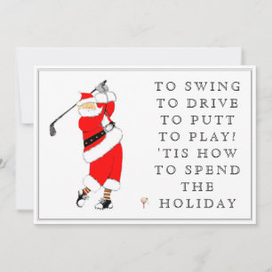 Cartões de Natal de Golf Holiday