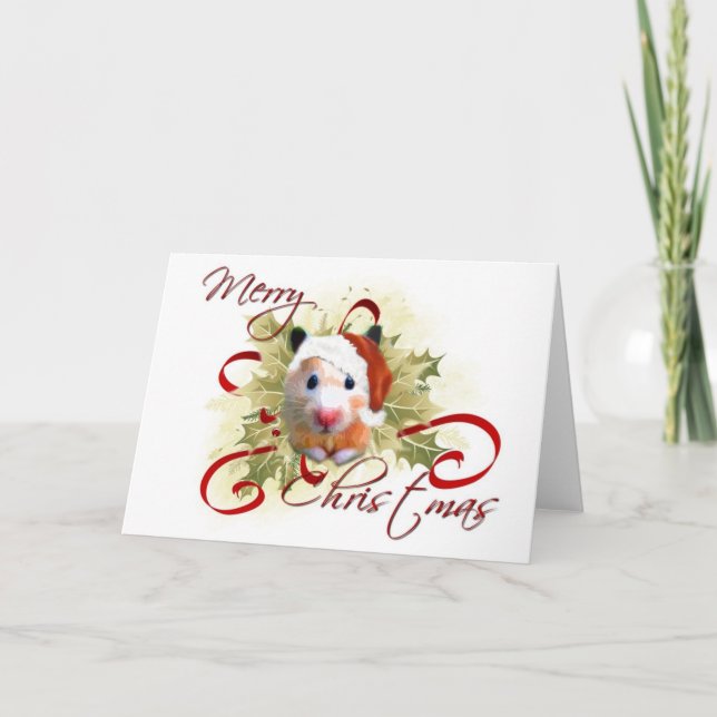 Cartões de Natal de Hamster (Frente)
