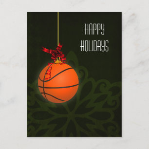 Cartões de Natal de jogador de basquete