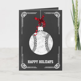 Cartões de Natal de jogador de beisebol de quadro-