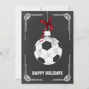 Cartões de Natal de jogador de futebol de quadro-n
