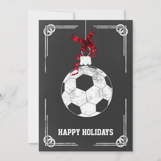 Cartões de Natal de jogador de futebol de quadro-n (Frente)