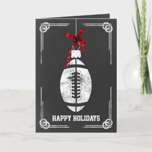 Cartões de Natal de jogador de futebol de quadro-n