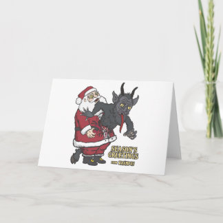 Cartões de natal de Krampus (e Papais noeis)