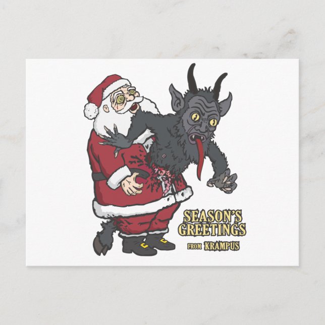 Cartões de natal de Krampus (e Papais noeis) (Frente)