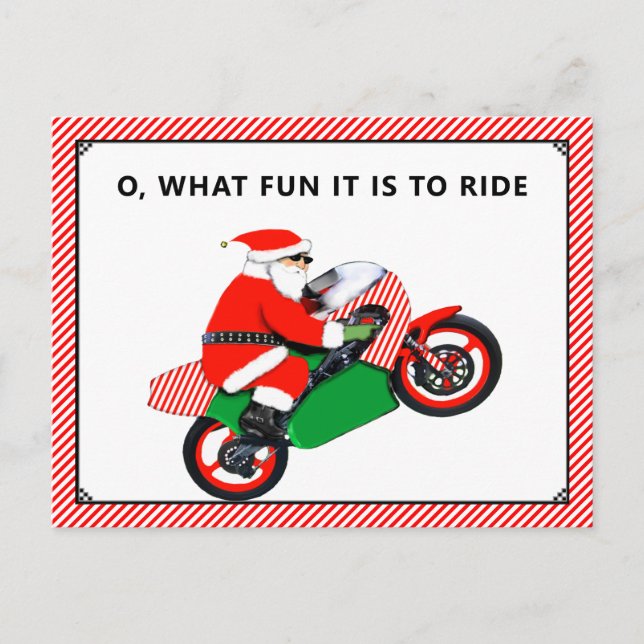 Cartões de Natal de Motocicleta (Frente)