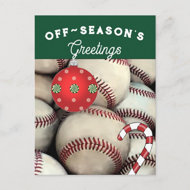 Cartões de natal de Natal de Baseball (Frente)