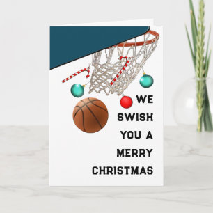 Cartões de natal de Natal de basquete