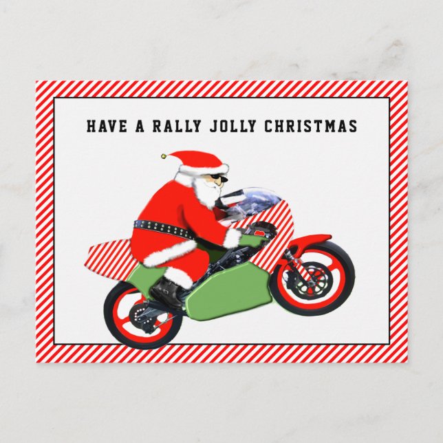 Cartões de natal de Natal de motocicleta (Frente)