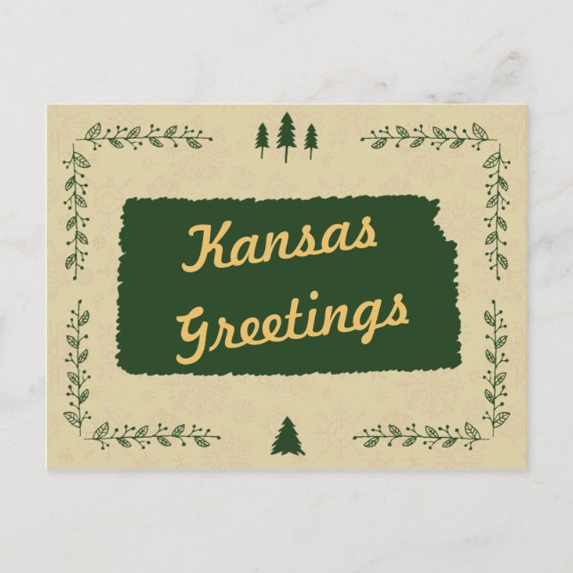 Cartões de natal de Natal do Kansas State (Frente)