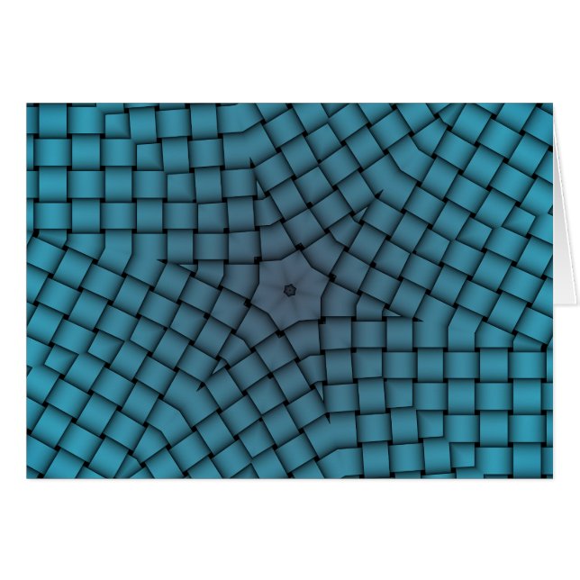 Cartões de natal de Natal do padrão de estrela azu (Frente Horizontal)