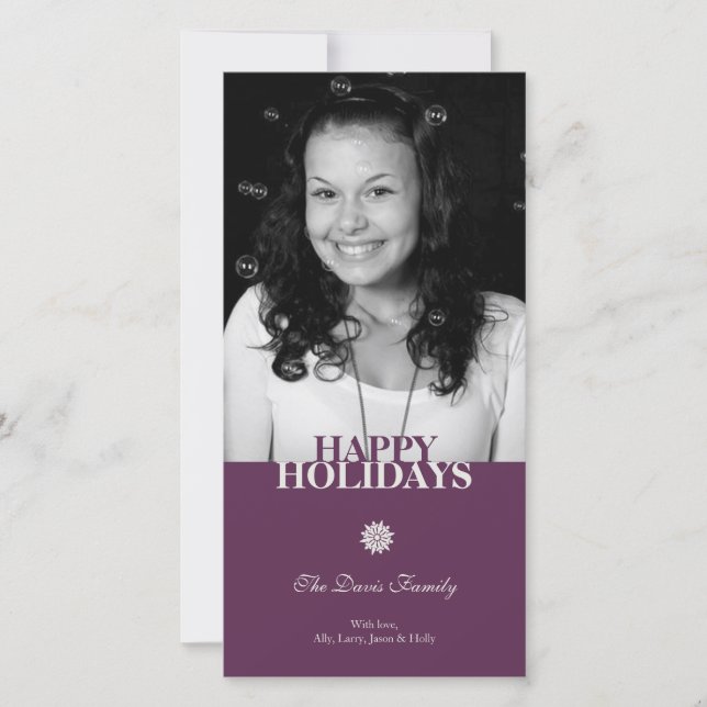 Cartões de natal de Natal elegante com floco de ne (Frente)