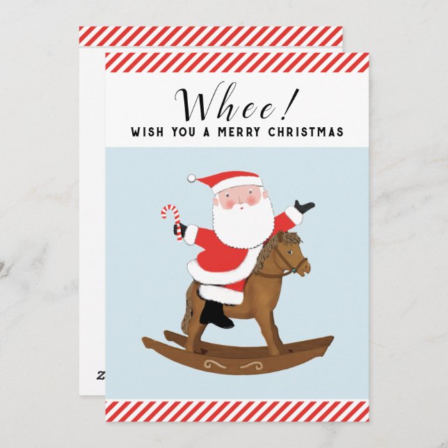 Cartões de natal de Natal equestres (Frente/Verso)