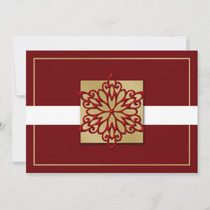 cartões de natal de negócios de ouro vermelho