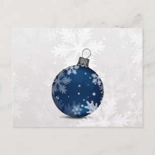 cartões de natal de ornamentação azul marinho p