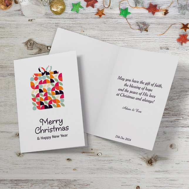 Cartões de natal de padrões geométricos. (Criador carregado)