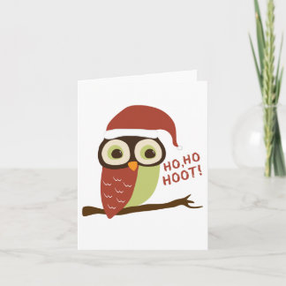 Cartões de Natal de papais noeis Ho Ho Hoot