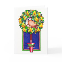 Cartões de Natal de Partridge e Pear