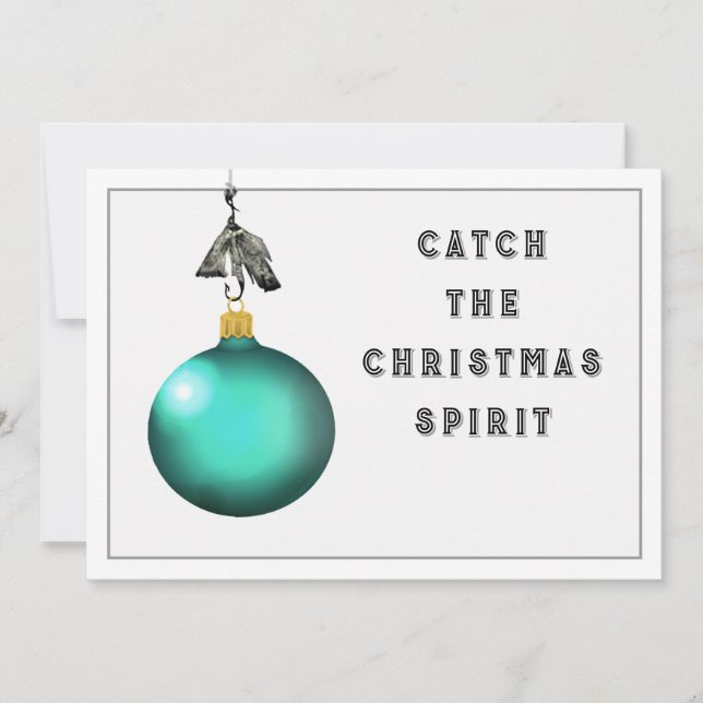 Cartões de Natal de Pesca Divertidos (Frente)