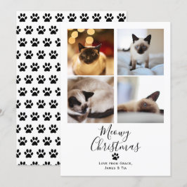 Cartões de Natal de Pet Cat de Natal