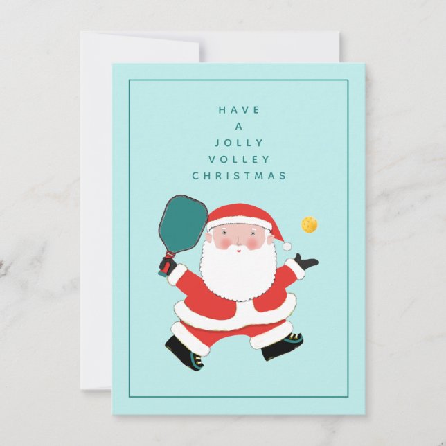 Cartões de Natal de Pickleball (Frente)