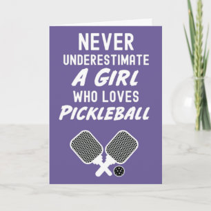 Cartões de Natal de Pickleball Rosa-Rosa-Bonitos