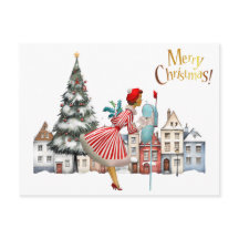 cartões de natal de Postada de Lady 1950