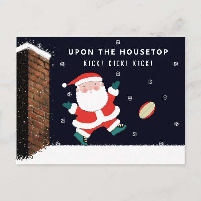 Cartões de natal de Rugby (Frente)