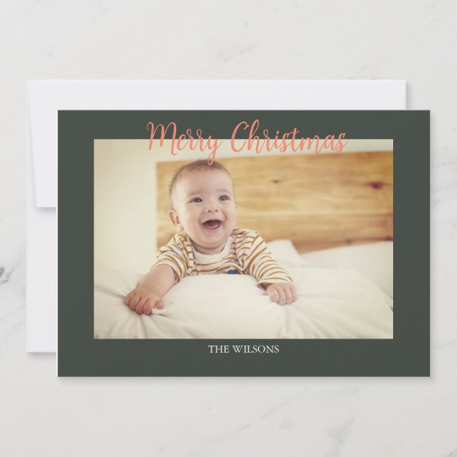 Cartões de Natal de Script de Fotografia Editáveis (Frente)