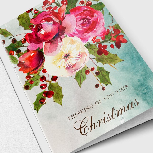 Cartões de Natal de simpatia | Pensando Em Você 8 (Thinking Of You This Christmas, condolence sympathy card.)