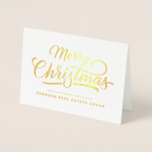 Cartões de natal de tipografia simples moderna