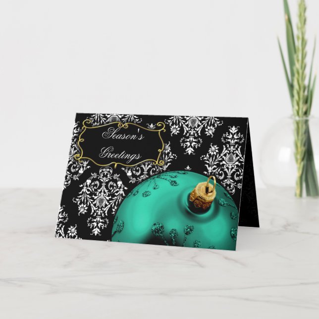 Cartões de Natal do aqua corporativo (Frente)