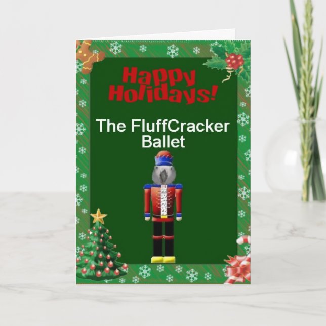 Cartões de Natal do balé de Fluffcracker do (Frente)
