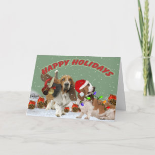 Cartões de Natal do Basset Ho Ho Ho