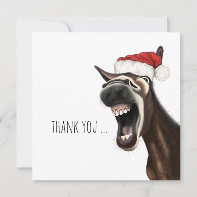 Cartões de Natal do Burro, Obrigado, Nota Baixa (Frente)