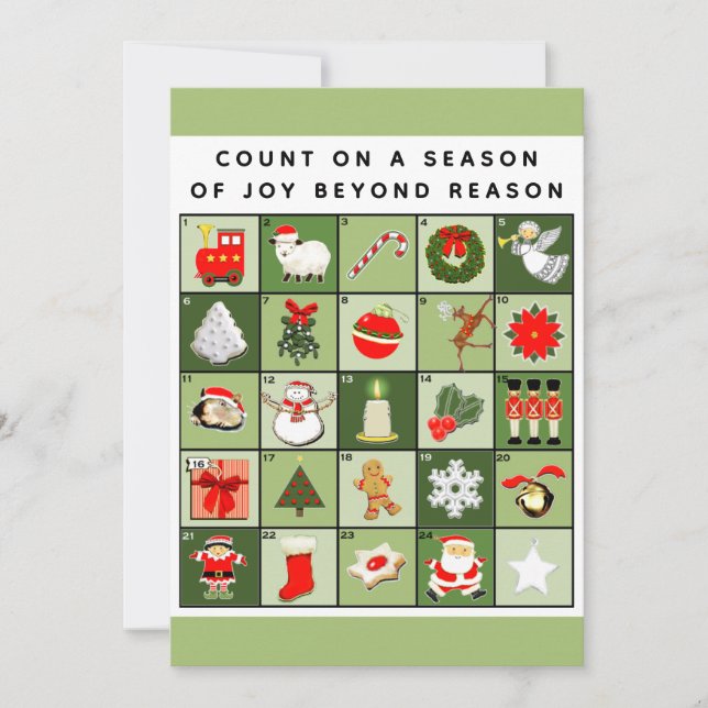 Cartões de Natal do Calendário do Advento (Frente)